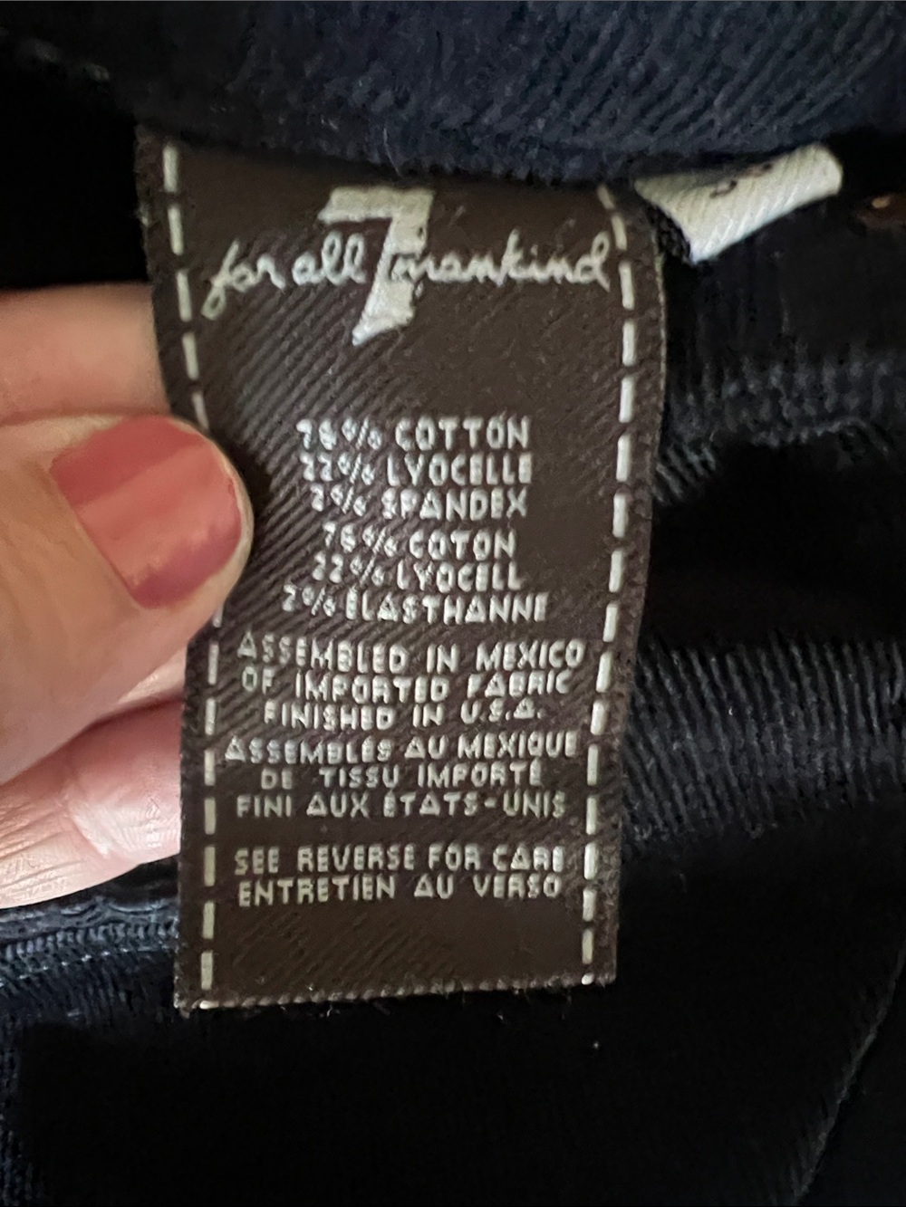 7 For All Mankind Black Flare Jeans - Picture 3 of 12